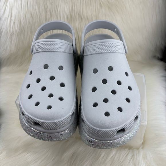 CROCS CLASSIC CRUSH GLITTER CLOG SHOES - Picture 1 of 7